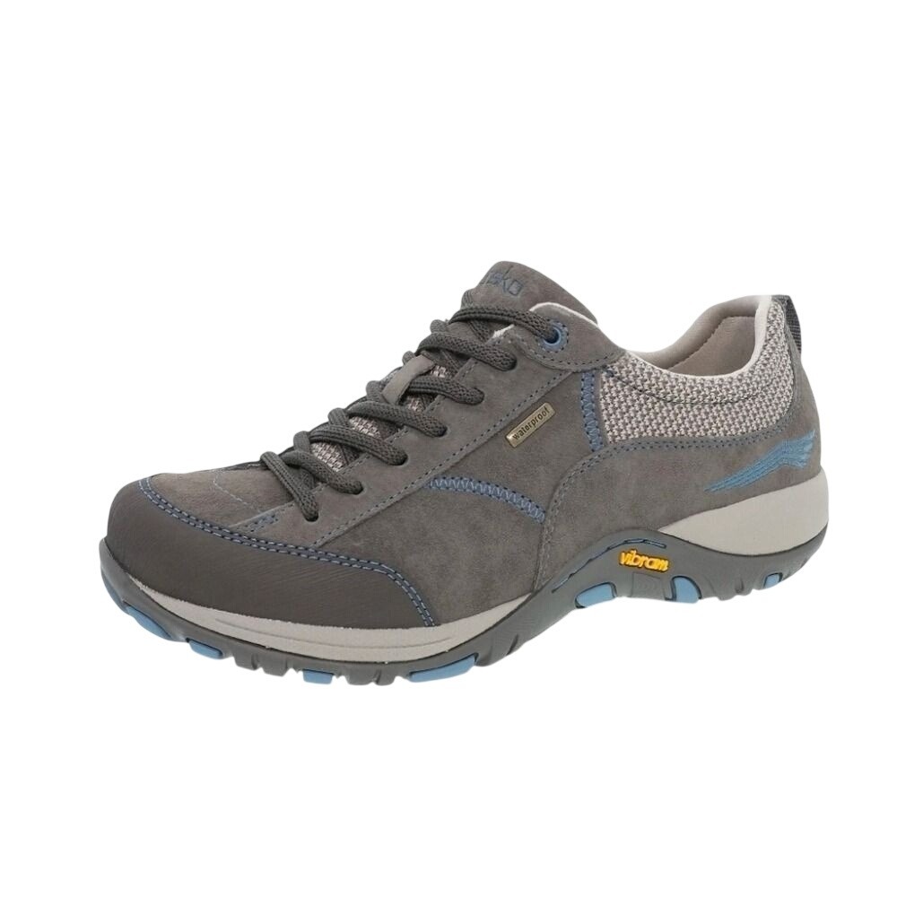 Dansko Paisley Walking Shoe Women 42 Grey Waterproof Suede Vibram Sneaker